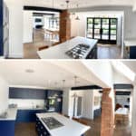1-kitchen-joaquin-gindre-keeps-architect-esher-planning-application-extension-crittall-herringbone-timber-floor-exposed-beams-exposed-bricks
