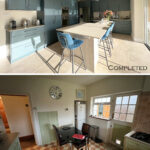 Before & After - Kitchen 1 - Keeps Architect, Joaquin Gindre, Planning Application, Rear extension, Surrey Architect, Oxfordshire Architect, rooflight, Kitchen e